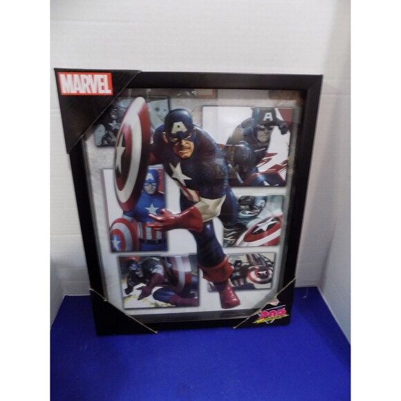NEW MARVEL 3D Wall Art Captain America Pop Creations Framed - Picture 4 of 6